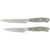 image:imageSur La Table Kitchen Essentials Tasting Kitchen HighCarbon German Steel 7 Piece Full Tang Forged Cutlery Knife Block Set  Eggshell White WAshwood BlockJuniper Green w Ashwood Block