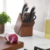 image:imageSur La Table Kitchen Essentials Tasting Kitchen HighCarbon German Steel 7 Piece Full Tang Forged Cutlery Knife Block Set  Eggshell White WAshwood BlockBlack
