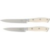 image:imageSur La Table Kitchen Essentials Tasting Kitchen HighCarbon German Steel 7 Piece Full Tang Forged Cutlery Knife Block Set  Eggshell White WAshwood BlockEggshell White w Ashwood Block