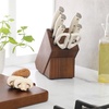 image:imageSur La Table Kitchen Essentials Tasting Kitchen HighCarbon German Steel 7 Piece Full Tang Forged Cutlery Knife Block Set  Eggshell White WAshwood BlockEggshell White w Ashwood Block