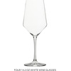 image:imageSur La Table Kitchen Essentials Vino Breeze Crystal Clear 18 OZ 4 Pack All Purpose White Wine Glass With Modern Curve SilhouetteGlass