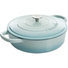 image:imageCrock Pot Artisan 5Quart Enameled Cast Iron Braiser Pan With Oven Safe Borosilicate Glass Lid Everyday Covered Skillet for Searing Roasting and Baking RedAqua