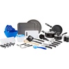 image:imageGibson Home 95 Piece Kitchen in a Box Pots and Pans Cookware Plates and Bowls Dinnerware Cutlery Knife Block Flatware Utensils Tools amp Gadgets Storage Glasses SetBlack 59pc