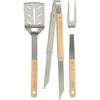 image:imageGibson Home Barbeque Pro 8Piece BBQ Tool Set with Acacia Wood Handles and Aluminum Storage Case  Grill Accessories KitStainless Steel w Rubberwood 3Piece Set