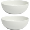 image:imageGibson Home Castle Way 4Piece Large Serving Bowl Set 8 Inch Round Stoneware Bowls Blue amp White Assorted Pattern Decorative Everyday UseWhtie Great Essentials