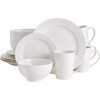 image:imageGibson Home Lindendale 16 Piece Porcelain Ceramic Plates and Bowls Dishes Scratch and Chip Resistant Service for 4 Dinnerware Set  WhiteWhite Embossed  Amelia Court