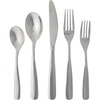 image:imageGibson Home Ravidia Black Heavy Gauge Flatware Cutlery Silverware Set 20 Pieces Stainless Steel Colorful Utensils Tableware Set Service for 4Hulton Silver Polish