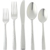 image:imageGibson Home Royal Brighton 20Piece Stainless Steel Flatware Utensils Set  Silverware Service for 4 with Hammered Handle and Polished Finish