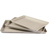 image:imageMartha Stewart Gallen 3Piece Cookie Sheet Set  13 15 17 Baking Pans Ceramic Nonstick PFAFree Carbon Steel  Oven Safe to 450F WarpResistant Easy to Clean  TaupeTaupe