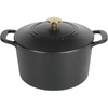image:imageMartha Stewart Gatwick 7 QT Enamel Cast Iron Dutch Oven  Navy Blue HeavyDuty Durable Dutch Oven for Slow Cooking Braising and BakingBlack Matte