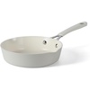 image:imageMartha Stewart Heathland Premium Nonstick PFA Free Ceramic Interior 10Piece Tapered Aluminum Cookware Set  TaupeLinen White