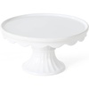 image:imageMartha Stewart Watercrest Glass Cake Stand 102 Inch Footed Pedestal Cake Plate with Scalloped Ruffled Edge Clear Handmade Glassware for Weddings Parties and Dessert DisplayWhite 10