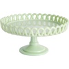 image:imageMartha Stewart Watercrest Glass Cake Stand 102 Inch Footed Pedestal Cake Plate with Scalloped Ruffled Edge Clear Handmade Glassware for Weddings Parties and Dessert DisplayGreen 85