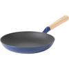 image:imageSur La Table Kitchen Essential Main Canteen 95 PreSeasoned Cast Iron Skillet wWood Handle Natural Nonstick Lightweight Frying Pan for Searing Sauting amp Everyday Cooking  BlueBlue Skillet