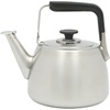 image:imageSur La Table Kitchen Essentials 2 Qt Heavy Gauge Brushed Stainless Steel Whistling Tea Kettle  Durable Stovetop KettleBrushed Stainless