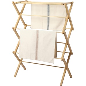 image:imageGibson Home Riverrun Foldable Bamboo Drying Rack for Clothes Towels Blankets  2Tier Collapsible Laundry Drying Rack SpaceSaving Air Dry Stand for Indoor amp Outdoor Use  Pre Assembled