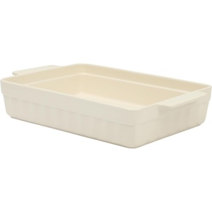 image:imageMartha Stewart Broadbrook Ceramic Bakeware 13x9 Inch Rectangular Baking Dish with Handles Cream Glazed Stoneware for Casseroles Lasagna Roasts amp Desserts Oven amp Dishwasher SafeLinen White