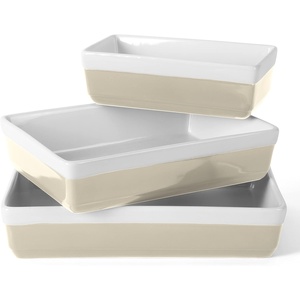 image:imageMartha Stewart Broadbrook Ceramic Bakeware 13x9 Inch Rectangular Baking Dish with Handles Cream Glazed Stoneware for Casseroles Lasagna Roasts amp Desserts Oven amp Dishwasher SafeGrey