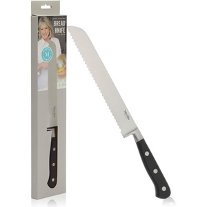 image:imageMartha Stewart Carverton 8 Chef Knife High Carbon Stainless Steel Kitchen Knives wBlack Triple Riveted HandleStainless Steel  Black Bread Knife