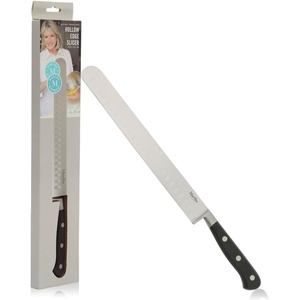 image:imageMartha Stewart Carverton 8 Chef Knife High Carbon Stainless Steel Kitchen Knives wBlack Triple Riveted HandleStainless Steel  Black Hollow Edge Slicer