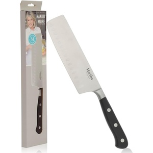 image:imageMartha Stewart Carverton 8 Chef Knife High Carbon Stainless Steel Kitchen Knives wBlack Triple Riveted HandleStainless Steel  Black Nakiri