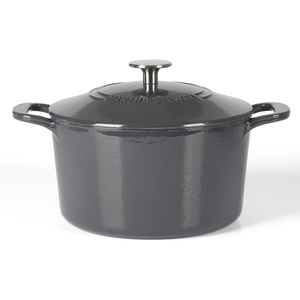 image:imageMartha Stewart Gatwick 7 QT Enamel Cast Iron Dutch Oven  Navy Blue HeavyDuty Durable Dutch Oven for Slow Cooking Braising and BakingGray