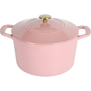 image:imageMartha Stewart Gatwick 7 QT Enamel Cast Iron Dutch Oven  Navy Blue HeavyDuty Durable Dutch Oven for Slow Cooking Braising and BakingPink