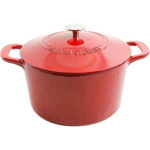 image:imageMartha Stewart Gatwick 7 QT Enamel Cast Iron Dutch Oven  Navy Blue HeavyDuty Durable Dutch Oven for Slow Cooking Braising and BakingRed Ombre