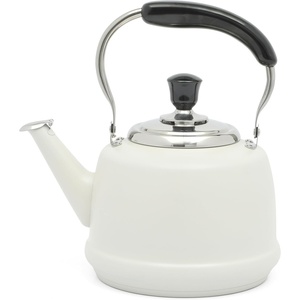 image:imageMartha Stewart Kingstree Large 2 Qt Stainless Steel Tea Kettle  Heavy Gauge Durable Whistling Tea Kettle for Stove Top Easy Pour Classic DesignLinen White