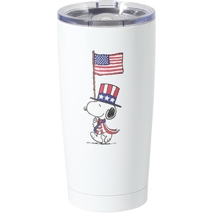 image:imagePeanuts Snoopy Stay Chill 17 oz Insulated Stainless Steel Tumbler with Lid Double Wall Thermal Drink Cup for Hot amp Cold Beverages White Cool SnoopyAmericana