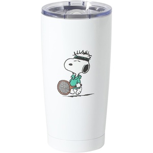 image:imagePeanuts Snoopy Stay Chill 17 oz Insulated Stainless Steel Tumbler with Lid Double Wall Thermal Drink Cup for Hot amp Cold Beverages White Cool SnoopyWhite Tennis Snoopy