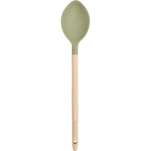 image:imageSur La Table Kitchen Essential Chefs Toolkit Silicone Soup Ladle with Beechwood handle  TaupeJuniper Green SiliconeBeechwood