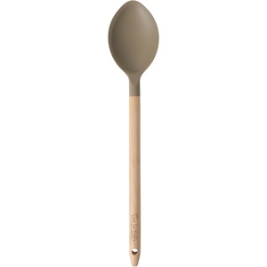 image:imageSur La Table Kitchen Essential Chefs Toolkit Silicone Soup Ladle with Beechwood handle  TaupeTaupe SiliconeBeechwood