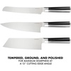 image:imageBabish 14Piece Full Tang Forged Dark Pakka Wood Kitchen Knife Set  HighCarbon 14116 German Steel Cutlery with Protective Sheaths  Professional Chef Knife SetStainless BladeBlack ABS Handle