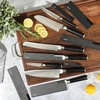 image:imageBabish 14Piece Full Tang Forged Dark Pakka Wood Kitchen Knife Set  HighCarbon 14116 German Steel Cutlery with Protective Sheaths  Professional Chef Knife SetStainless BladeBlack ABS Handle