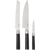 image:imageBabish 14Piece Full Tang Forged Dark Pakka Wood Kitchen Knife Set  HighCarbon 14116 German Steel Cutlery with Protective Sheaths  Professional Chef Knife SetStainless BladeBlack ABS Handle