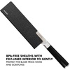 image:imageBabish 14Piece Full Tang Forged Dark Pakka Wood Kitchen Knife Set  HighCarbon 14116 German Steel Cutlery with Protective Sheaths  Professional Chef Knife SetStainless BladeBlack ABS Handle