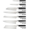 image:imageBabish 14Piece Full Tang Forged Dark Pakka Wood Kitchen Knife Set  HighCarbon 14116 German Steel Cutlery with Protective Sheaths  Professional Chef Knife SetStainless BladeBlack ABS Handle