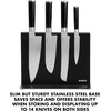 image:imageBabish 5 Piece 14116 German Steel Magnetic Knife Block Set Babish 5Piece Forged Kitchen Knife Block Set  14116 German Steel Cutlery with Magnetic Knife Holder  Professional Chef Knife SetStainless BladeBlack ABS Handle