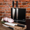 image:imageBabish 5 Piece 14116 German Steel Magnetic Knife Block Set Babish 5Piece Forged Kitchen Knife Block Set  14116 German Steel Cutlery with Magnetic Knife Holder  Professional Chef Knife SetStainless BladeBlack ABS Handle