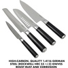 image:imageBabish 5 Piece 14116 German Steel Magnetic Knife Block Set Babish 5Piece Forged Kitchen Knife Block Set  14116 German Steel Cutlery with Magnetic Knife Holder  Professional Chef Knife SetStainless BladeBlack ABS Handle