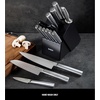 image:imageBabish 5 Piece 14116 German Steel Magnetic Knife Block Set Babish 5Piece Forged Kitchen Knife Block Set  14116 German Steel Cutlery with Magnetic Knife Holder  Professional Chef Knife SetStainless Blade  Handle
