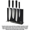 image:imageBabish 5 Piece 14116 German Steel Magnetic Knife Block Set Babish 5Piece Forged Kitchen Knife Block Set  14116 German Steel Cutlery with Magnetic Knife Holder  Professional Chef Knife SetStainless BladeBlack ABS Handle