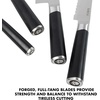 image:imageBabish 5 Piece 14116 German Steel Magnetic Knife Block Set Babish 5Piece Forged Kitchen Knife Block Set  14116 German Steel Cutlery with Magnetic Knife Holder  Professional Chef Knife SetStainless BladeBlack ABS Handle