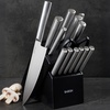 image:imageBabish 5 Piece 14116 German Steel Magnetic Knife Block Set Babish 5Piece Forged Kitchen Knife Block Set  14116 German Steel Cutlery with Magnetic Knife Holder  Professional Chef Knife SetStainless Blade  Handle