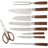 image:imageBabish HighCarbon 14116 German Steel 15 Piece Full Tang Forged Cutlery Kitchen Knife Block Set  Dark Pakka Wood HandleStainless BladeDark Pakka Wood Handle