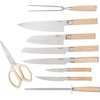 image:imageBabish HighCarbon 14116 German Steel 15 Piece Full Tang Forged Cutlery Kitchen Knife Block Set  Dark Pakka Wood HandleStainless BladeLight Pakka Wood Handle