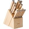 image:imageBabish HighCarbon 14116 German Steel 15 Piece Full Tang Forged Cutlery Kitchen Knife Block Set  Dark Pakka Wood HandleStainless BladeLight Pakka Wood Handle