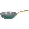 image:imagefrk AllInOne Platinum NonStick Fry Pan Skillet Meets Wok with Lid 11Inch Black amp GoldGreen  Gold Ceramic NonStick