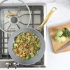 image:imagefrk AllInOne Platinum NonStick Fry Pan Skillet Meets Wok with Lid 11Inch Black amp GoldGreen  Gold Ceramic NonStick